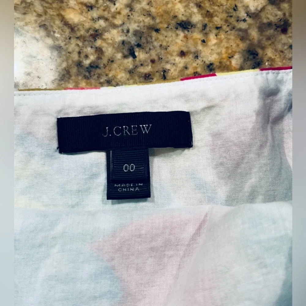 J. Crew Peplum Tie Shoulder Floral Sleeveless Top